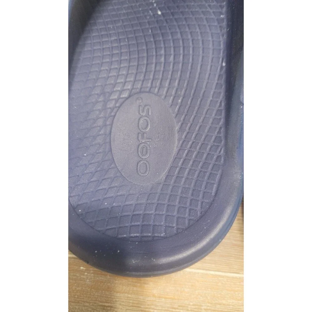 OOFOS Sport Recovery Sandals Flip Flops Comfort Navy Blue Mens Size 11 Wmns 13